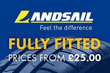 Tyres special offer from £25 fully fitted